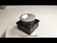 Aluminium Outdoor LED Step Light IP65 Round Cover Square Sleeve Wall Stairway