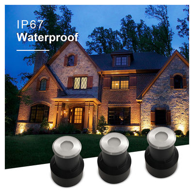 IP67 Inground Light Lampu terkubur mini 12V 24V Putih Panas DIA45MM Kaca Frosted Tanpa Lensa