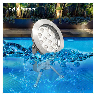 LED Underwater Spot Light IP68 12W 24W DMX Control 316SS RGBW 12/24VDC awet untuk kolam taman/hotel