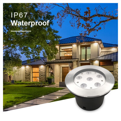 24VDC Outdoor Inground Light Tahan Air 6W 12W DIA160MM Badan Stainless Steel Untuk Proyek