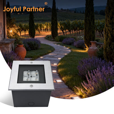 Square Inground Deck Uplight 125*125MM ADC12 Die-Casting Aluminium Housing High SMD LED With Deep Anti-glare Design