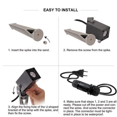 Square Tree LED Garden Spot Light Waterproof IP65 Aluminium Outdoor Lawn Lamp Dengan Sertifikasi CE