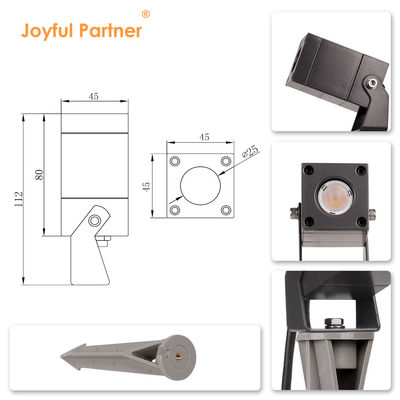 IP65 LED Taman Spot Lampu Luar Lawn Square LED Spike Spotlight