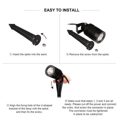 IP66 LED Taman Spot Light Waterproof Taman Spike Light Outdoor Lampu Bola LED