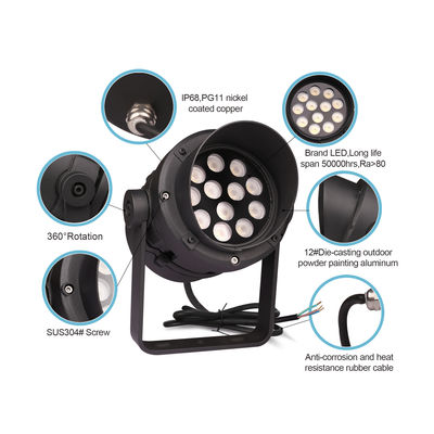 Cahaya Tinggi Lampu sorot LED RGB LED IP65 Pohon Lanskap LED