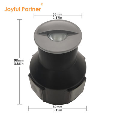 Lampu Terpendam Mini LED Tampilan Satu Sisi DC 24V Baja Tahan Karat 316 Kaca Frosted Penutup Semi-teduh