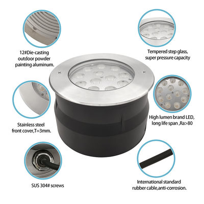 12w 24w 36w Outdoor LED Underground Light Dibakar Lampu Tangga Langkah Lampu