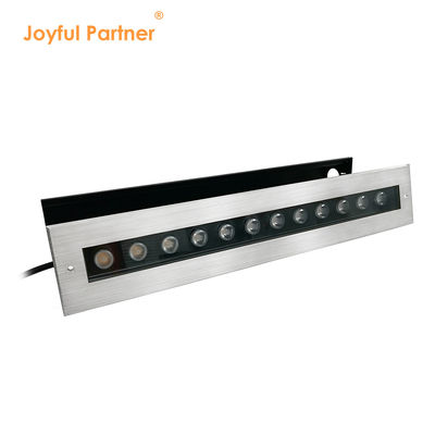 LED Recessed Linear Light Fixture 500MM Panjang 12W 24W IP67 Waterproof OEM ODM Disesuaikan