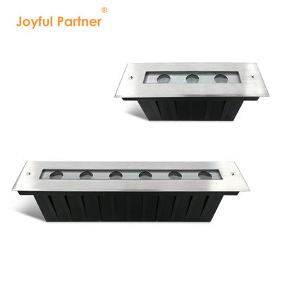 Linier LED Inground Up Light 12W DMX512 Stainless Steel Front Cover Lantai Terkubur