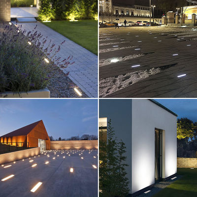 Linier LED Inground Up Light 12W DMX512 Stainless Steel Front Cover Lantai Terkubur