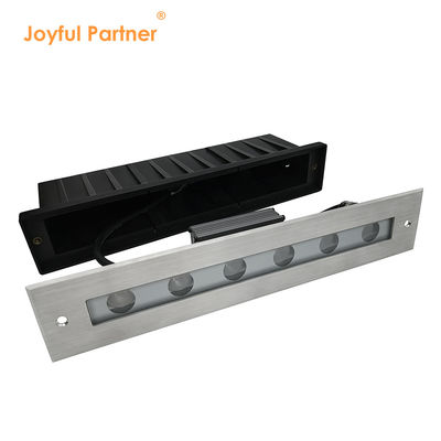 IP67 Tahan Air Linear Inground Light SS Penutup Putih Hangat 12W DMX512 Stainless Steel Penutup Depan