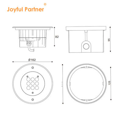 Waterproof Inground Uplight Aluminium Housing 3500K Warm White DIA162MM Garansi 2 Tahun