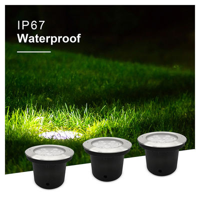 Dibakar Led Underground Lampu 12V DC24V 304 stainless steel Dengan 2 tahun garansi