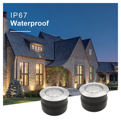 IP67 LED Underground Light 12W 24W 36W DIA185MM RGB3in1 3000K Warm White Untuk Taman Park Plaza