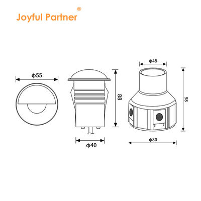 Lampu LED bawah tanah yang terkubur Semi Shading Side Emitting IP67 In Ground LED Lights