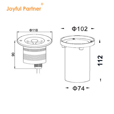 Lampu parkir LED bawah tanah 3W 6W 9W COB Lampu jalan di luar
