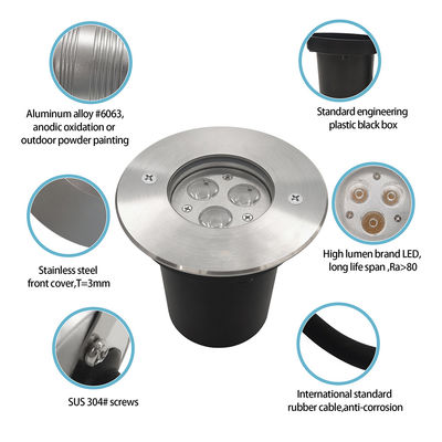 Lampu parkir bawah tanah IP67 3W 6W 9W lampu jalur samping bawah tanah