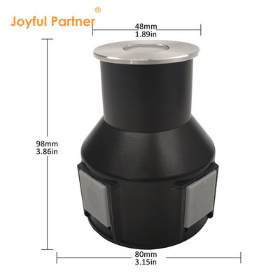 3W IP67 Lampu Dek Bulat Terdampar 316 Stainless Steel Front Cover DIA55MM DC24V