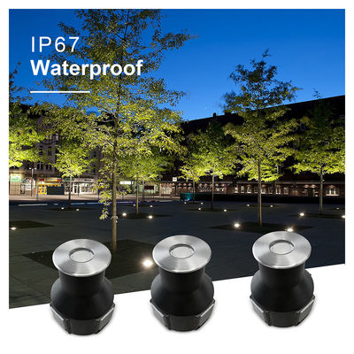 3W IP67 Lampu Dek Bulat Terdampar 316 Stainless Steel Front Cover DIA55MM DC24V