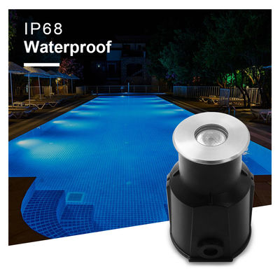 Baja tahan karat RGB warna-warni kolam renang Lampu bawah air Mini lampu LED Recessed