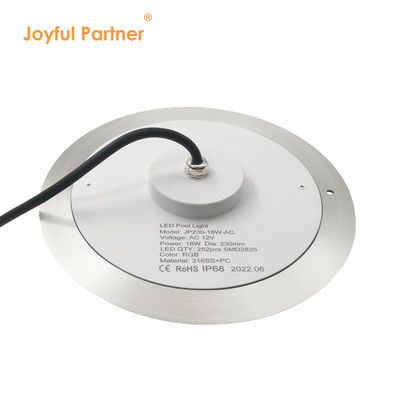 Waterproof PAR56 LED Pool Light 316 SS ABS Housing Ultra Thin 7.5mm Resin Diisi Dinding Dipasang 230MM 18W 25W DC AC12V