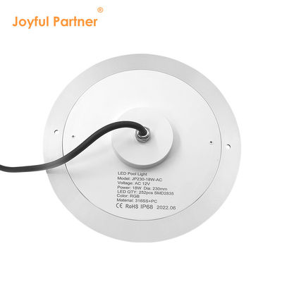 Lampu Kolam Renang RGB IP68 DC12V 18W 25W 35W LED DIA230MM SMD2835 324pcs