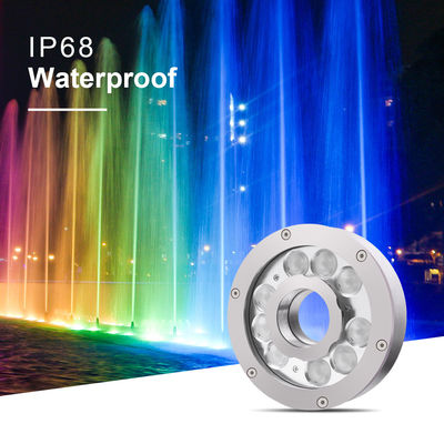 18W RGB LED Fountain Pool Light DMX Control Waterproof IP68 Lampu bawah air