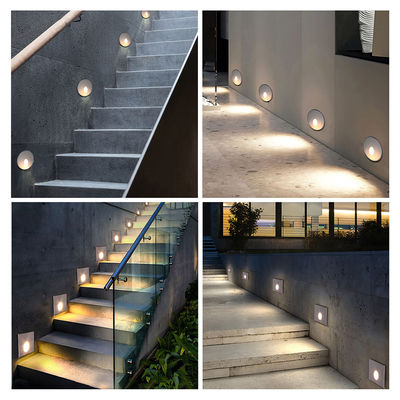Smart LED Lampu Dinding IP65 Aluminium Bodi persegi Bentuk DC 24v 1w 2w 3w Lampu Tangga LED Untuk Koridor