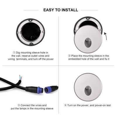 Mini LED Lampu Dinding Rendah Lampu Langkah Tangga Disesuaikan AC12V Die-casting Aluminium Cree LED 2700k 3000k 4000k 5000k