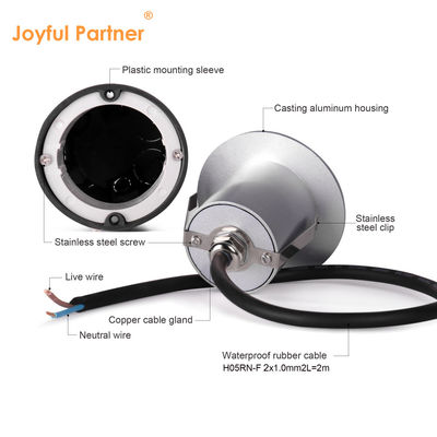 Mini LED Lampu Dinding Rendah Lampu Langkah Tangga Disesuaikan AC12V Die-casting Aluminium Cree LED 2700k 3000k 4000k 5000k