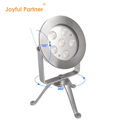 RGBW LED Underwater Spot Light Baja tahan karat 316 DMX512 Kontrol 12V 24 Volt Multi Color Change