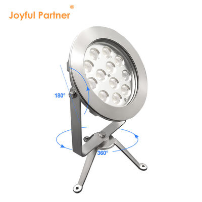 Lampu kolam renang bawah air IP68 stainless steel316 24VDC LED dengan Tripod 25° derajat dari pabrik