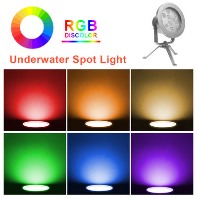 LED RGBW Lampu Air Mancur Dibawah Air DMX Kontrol Lampu Dibawah Air Stainless Steel