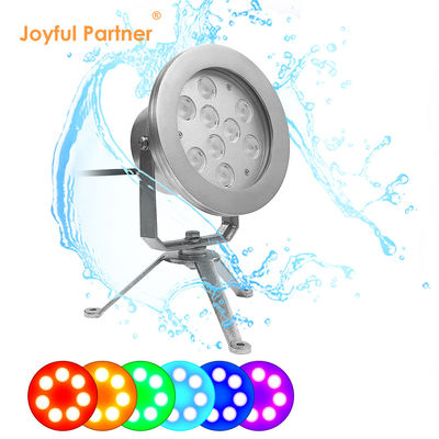 Lampu Sorot LED Air RGBW DMX Control Stainless Steel 304 Untuk Kolam Renang Pesisir Eropa