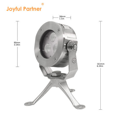 Kualitas tinggi DC24V Kontrol 304 Stainless Steel DMX512 RGBW IP68 12w LED Lampu Bawah Air