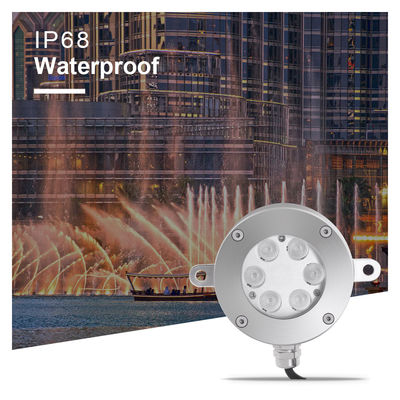 OEM ODM DMX Control RGB LED Fountain Light IP68 Waterproof 6*2W 6*3W RGB Led Warna Dengan Bracket Tipe U