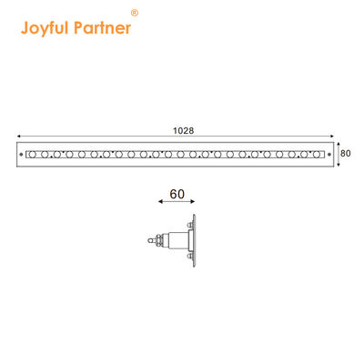 Lampu Bar Linear IP68 Luar Ruang Waterproof Stainless Steel DMX512 RGB+3000k Lampu Bawah Air