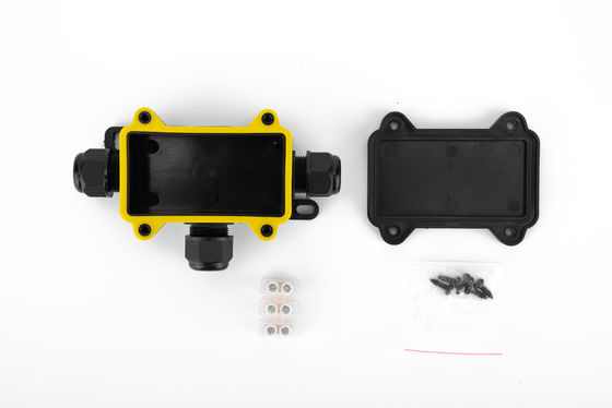 Kotak sambungan kabel tahan air H Tipe 3 Way Plastik Hitam Warna Terminal Cepat