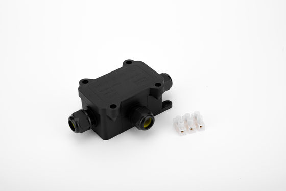 Kotak sambungan kabel tahan air H Tipe 3 Way Plastik Hitam Warna Terminal Cepat