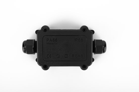 Kotak sambungan kabel tahan air H Tipe 3 Way Plastik Hitam Warna Terminal Cepat