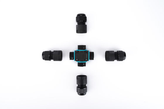 Waterproof Outdoor IP68 Quick Connector 4 Ways Electrical Cable Connector Mudah dipasang