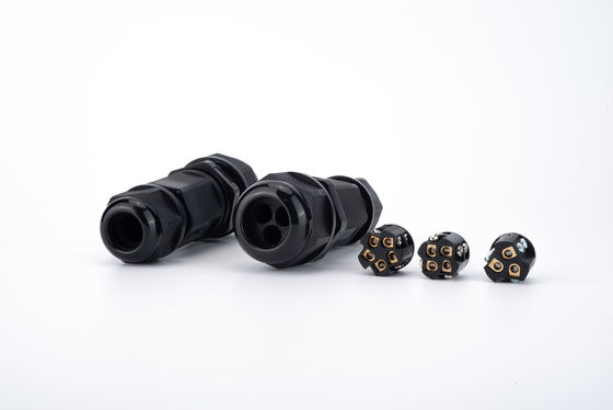 1 In 2 Out Hitam IP68 Quick Connector Waterproof Underground Cable Junction Box
