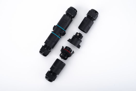 M19 3 Pin Listrik IP68 Quick Connector 2 Way Outdoor Extension Cord Connector
