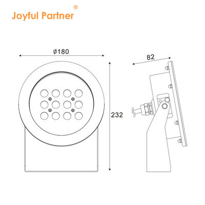 LED Underwater Spot Light IP68 Warna-warni RGBW 12V 24V Tegangan Rendah Untuk Fitur Air