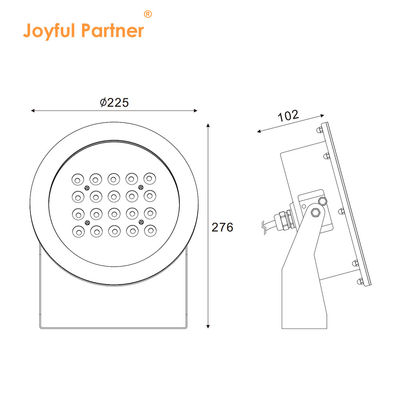 Lampu Sorot Bawah Air LED IP68 20W 40W 60W 80W DMX512 Premium SS316 untuk Air Mancur Taman
