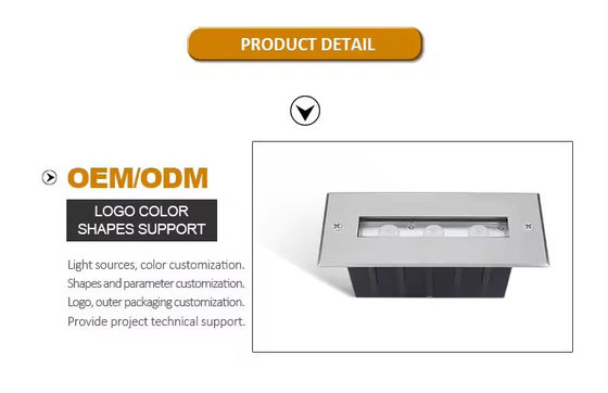 SS316L Cahaya bawah air Lampu kolam renang linier Cahaya LED putih hangat Cahaya bawah tanah