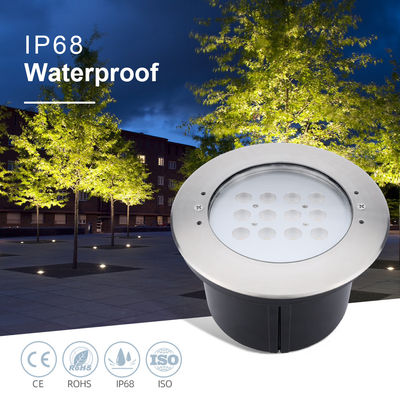 Pabrik langsung IP68 tahan air stainless steel 316L lampu kolam renang terendam 12W LED Inground Uplight