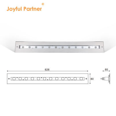 Berkualitas Tinggi Bentuk persegi panjang Cahaya Asimetris Cerah IP68 SS316L Cahaya Bawah Air Linier Wall Washer LED Lampu Kolam Renang