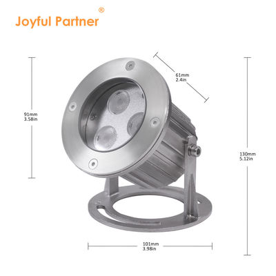DC12V 24V 3x3W RGB 3in1 Stainless Steel 316SS IP68 Waterproof Submersible Lampu LED