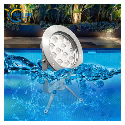 CE RoHS Sertifikasi DC 24V IP68 Pabrik Pasokan 12X1W LED Satu Warna Submersible Lampu kolam tegangan rendah